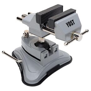 Yost Tools Yost V-275 Portable Vacuum Base Vise, Pivots Multi-Angle, 2.75" Jaw Width, (1 Pack), Silver