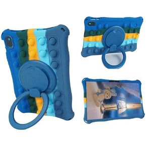 Tablet Case for Huawei Honor PAD 8 12 Inch,Soft Anti-Stress Silicone Case with Rotate Stand/Pencil Holder/Shoulder Strap/Pen for Huawei Honor PAD 8 12 Inch (Colorful Blue)