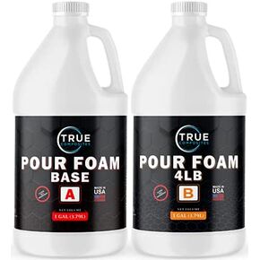 Liquid Urethane Pour Foam Base-2 Part Closed Cell Rigid Pour Foam-4 lb Density-Fast-Acting Formula-Boat Buoyancy, Flotation, Filling, Soundproofing & Insulation-2 Gallon Kit