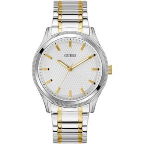 GUESS Men's 44mm Watch - Silver Tone Bracelet Blue Dial Silver Tone Case