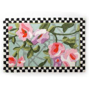 MACKENZIE-CHILDS Bath Rug, Bath Mat for Bathroom Use, Cotton Rug, Chelsea Garden