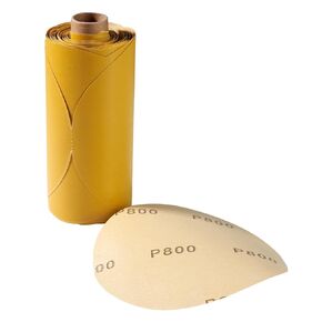 100 PCS 6 Inch Gold PSA Sanding Discs 80 Grit Self Adhesive Sticky-Back Sandpaper for DA Sander Finishing Various Materials-Wood Metal Plastics Woodworking Sanding Disc Roll