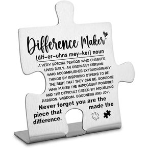 Doctor Appreciation Gifts for Women Men, Going Away Gift Retirement Gift for Doctor Coworker, Never forget you are the Piece that Made the Difference, Thank You Doctor Plaque-DX141