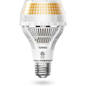 لمبة إضاءة LED مكافئة بقدرة 300 وات من SANSI، لمبة LED غير قابلة للتعتيم بقدرة 5000 لومن A21 مع قاعدة E26، طاقة 30 وات 5000 ك ضوء النهار الأبيض الساطع لورشة العمل المنزلية in Kuwait