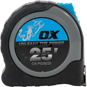OX Tools Tape Measure 25 ft Blade 1-1/16 Inch Wide Locking Measuring Tape, Tough Shock Proof Casing & Smooth Retrieval, OX-P029225 in Kuwait