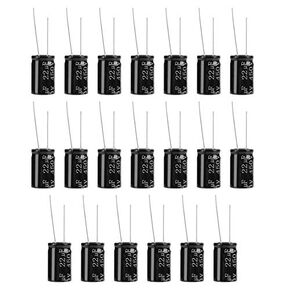20pcs 22uF 450V Axial Electrolytic Polarized Capacitors with Long Wires Electronic Component Tube Amplifier