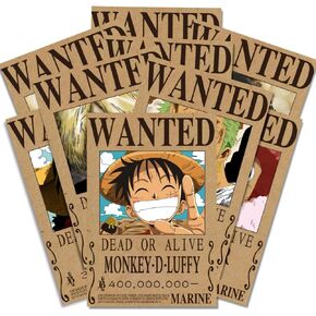 مجموعة ملصقات CZWraithen Anime Wanted من Bounty Wanted ملصقات فنية جدارية ومطبوعات لديكور الغرفة الجمالية والهدايا، مجموعة من 9 قطع مقاس 8 × 12 بوصة غير مؤطرة، طراز 2 in Saudi Arabia