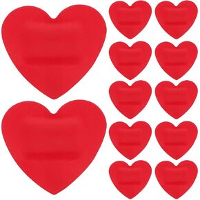 Heart-Shaped Bandages - 25Pcs Waterproof Adhesive Patches - Portable Variety Pack - Bulk for Outdoor Care
