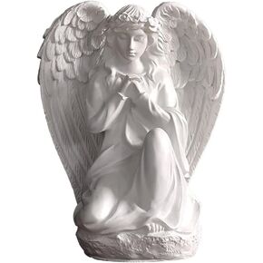 Guardian Angel Statue, Resin White Praying Angel Sculpture for Shelf Table Living Room Bedroom Decor Figurine Religious Spiritua Memorial Gift
