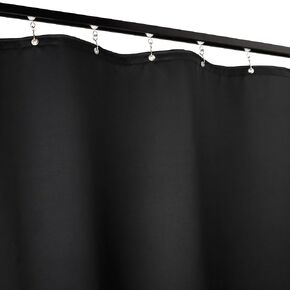 Room Divider Curtains - Blackout Curtains for Ceiling Curtain Track to Divide a Room or Create a Private Space - 100% Opaque Light-Blocking - Handcrafted in The USA - Black, 108" W x 108" H