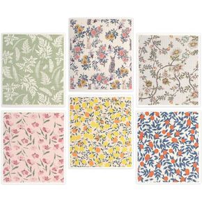 YoulerTex Swedish Dishcloths Dish Towels Set: 6 Packs Cellulose Sponge Cloths Reusable Cleaning Cloths for Kitchen Absorbent Reusable Paper Towels Dish Cloth Non-Scratch No Odor (Animal)