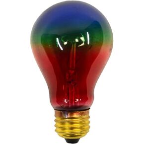 TG Treasure Gurus 25W Rainbow Lightbulb 25 Watt Color Light Bulb Decorative Ambient Bedroom Party Mood Lighting Decor