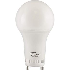 Euri Lighting EA19-14W1140eGV, LED Multi-Volt 120-277V A19, 14W (100W Equivalent), 4000K (Bright White) GU24 Base, Damp Rated, UL & Energy Star, 3YR 15K HR Warranty