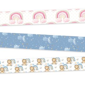 Nasogastric or Oxygen Tube precut Adhesive Tape Rainbows Mix Lengths x 3