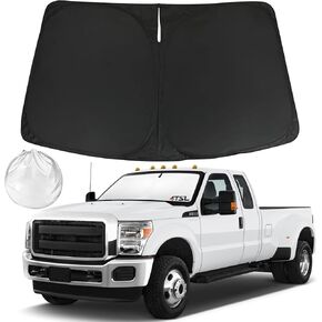 Windshield Sunshade - Custom for [Thickened 4 Layers UV & Heat Protection] Foldable Sunshade Windshield Accessories with Storage Bag (2017-2022 Ford Super Duty F250 F350 F450 F550)