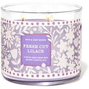 Bath and Body Works, White Barn 3-Wick Candle w/Essential Oils - 14.5 oz - 2021 Fresh Spring Scents! (Fresh Cut Lilacs)