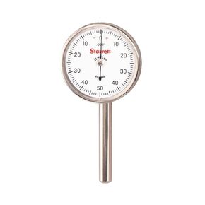 Starrett Universal Dial Test Indicator Set with Back Plunger for Full Use - White Face, 0-50-0 Reading, .200" Range, 0.001" Graduation, 1/4" Shank Diameter for Mounting - 196B5