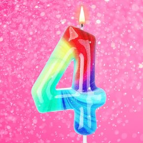 Rainbow Birthday Number Candles Colorful Cartoon Themed Birthday Candles Numeral Birthday Cake Topper for Kids Girls and Boys Band Together Party Decoration Supplies (Number 5)