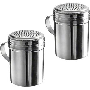 (Pack of 2) 10 oz Stainless Steel Dredges With Handle