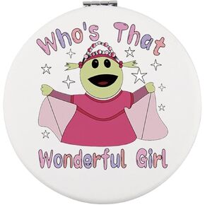 WUSUANED Funny Green Nanalan Makeup Mirror Who That Wonderful G Mirror Cartoon Fan Gift Nanalan Lover Gift (Green Nanalan Mirror)