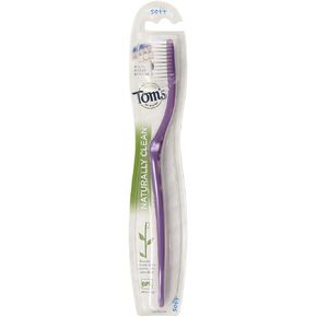 Tom's of Maine Adult Dye Free Toothbrush Soft Bristles, 1 Count (Pack of 1)