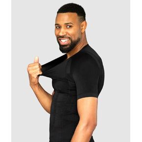 Men's Posture Corrector T-Shirt | Anti Back Pain | Straightens Back and Shoulders | Compression | Undershirt | Short Sleeves