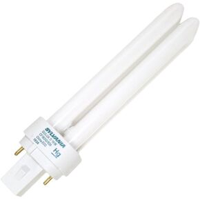 Sylvania (10 Pack) 21110 CF18DD/835/ECO 18-Watt 3500K 2-Pin Double Tube Compact Fluorescent Lamp, 10 Count (Pack of 1), White