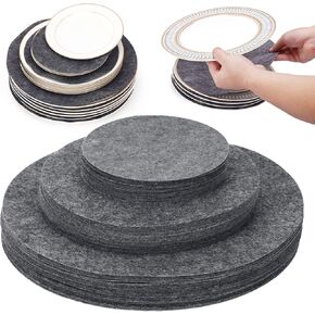 Plate Separators Storage, Set Of 60 And 3 Different Size, Thick and Premium Soft Felt Plate Dividers For China/Dish/Coffee Saucers Protecting and Stacking