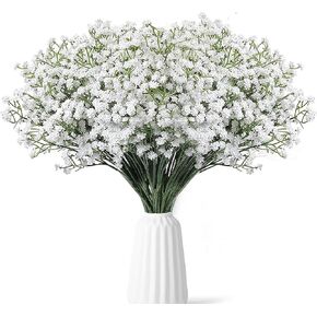 Starfly 9 pcs Babys Breath Artificial Flowers, Gypsophila Real Touch Flowers, Lifelike Babys Breath Hand Bouquet for Elegant Wedding, Party, and Home Decor, DIY Craft Projects, Floral Arrangements