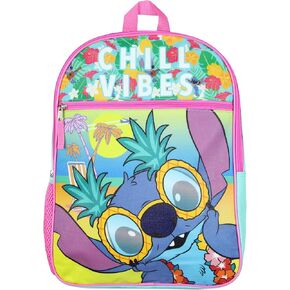 Disney Lilo and Stitch Chill Vibes Tropical 16" School Travel Backpack