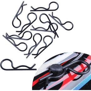 100 قطعة من دبابيس مشابك الجسم RC العالمية لجميع 1/10 1/12 مقياس Traxxas Redcat Axial SCX10 Losi HPI Himoto HSP تتجاوز RC قطع غيار السيارات شاحنة عربات التي تجرها الدواب (فضي)