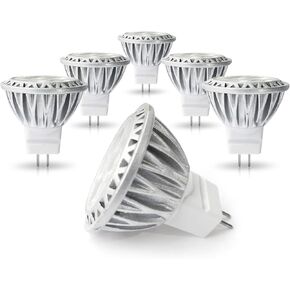 ALIDE Short MR16 GU5.3 LED Bulbs 3W Height 1.9inch,Replace MR16 20W 30W Halogen,12V Low Voltage,2700K Soft Warm White MR16 Spotlight Bulb for Outdoor Landscape Yard Track Lighting,300lm,38 Deg,6 Pack