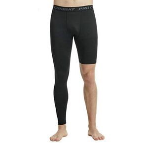 Fashion Men's Basketball Single Leg Tight Sports Pants 1/2 One Leg Compression Pants Athletic Base Layer Underwear