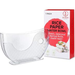 Rice Paper Water-Spring Roll Water Bowl,Rice Paper Holder for Rice Paper Wrappers for Spring Rolls,Summer Rolls. Spring Roll Maker,Banh trang holder 1 Pack Rice Paper Not Included in Saudi Arabia