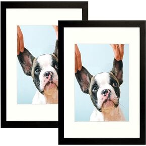 Picture Frames 8x10 Picture Frame Set of 3, Made of High Engineered Wood for 5x7 with Mat or 8x10 Without Mat, Table Top and Wall Mounting Decor,Wall Gallery Photo Frames(Black)