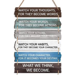 Inspirational & Motivational Quotes Wooden Wall Hanging | MDF Wooden Wall Art for Home, Office, and Living Room Decor | Ideal Gift for Home Decor Enthusiasts | Multi-Color