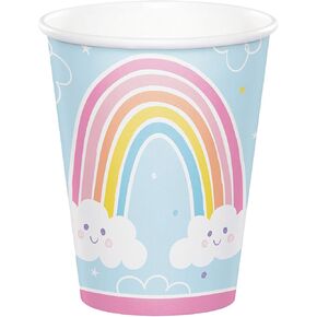 Happy Rainbow Paper Cups, 8 ct