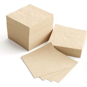 1000 pack Paper Napkins Disposable, Napkins Bulk, Cocktail Napkins, Beverage Napkins 4x4, Coffee Napkins, Bar Napkins, Compostable Napkins, Natural Kraft Brown Napkins, Tan Napkins, Unbleached Napkins