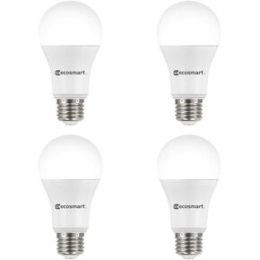EcoSmart 100-Watt Equivalent A19 Dimmable Energy Star LED Light Bulb, Soft White (4-Pack)