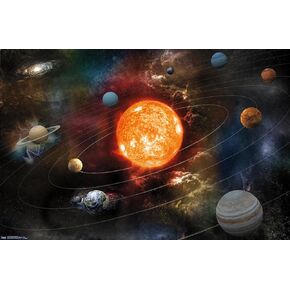Trends International Orbiting Solar System Wall Poster, 22.37" x 34.00", Unframed Version