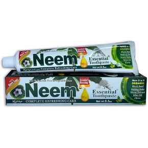 Essential Palace Neem 5 in 1 Fluoride Free Essential Toothpaste [Pack of 6 - White - 6.5 oz.]
