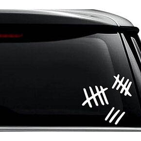 Tally Marks Silence Dr Who Decal Sticker For Use On Laptop, Helmet, Car, Truck, Motorcycle, Windows, Bumper, Wall, and Decor Size- [6 inch] / [15 cm] Tall / Color- Gloss Black