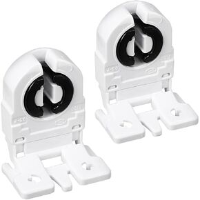 uxcell 8Pcs T8 Fluorescent Light Holder G13 Base Non-Shunted Single Head Lamp Socket AC 250V 2A for LED Fluorescent Tube