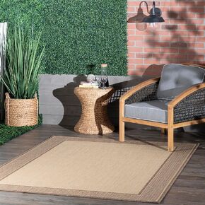 nuLOOM Gris Contemporary Indoor/Outdoor Area Rug, 4x6, Beige