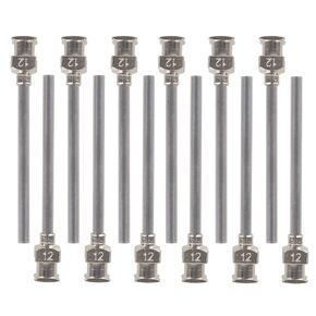 12pcs 1.5" 12Ga Stainless Steel Dispenser Dispensing Blunt Needle Tips for Glue