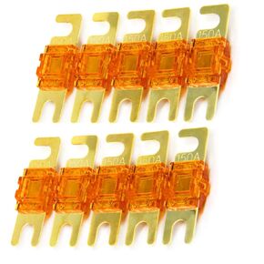 ZOOKOTO 10 Pack MANL ANL Fuse 20A 30A 40A 50A 60A 80A 100A 150A Mini ANL Fuse (Gold, 100A)