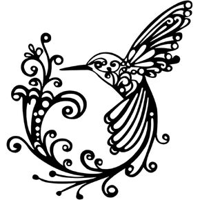 Heoclao 1 Pcs Metal Hummingbird Wall Art Decor Black Metal Hummingbird Wall Art Hummingbird Silhouette Garden Decor Metal Hummingbird Yard Decor for Indoor Outdoor