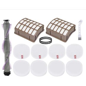 Leadaybetter NV80 Filter Replacement Brush Roller Kit for Shark Navigator Professional Vacuum NV70 NV71 NV80 NVC80C NV90 NV95 UV420, Part XHF80 & XFF80, 1 Brush Roller + 2 HEPA + 2 Foam & Felt Filters
