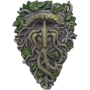 Ebros Nature Spirit God Celtic Somerset Summer Vines Greenman Hanging Wall Decor Plaque 10.5" High Wiccan Tree Of Life Forest Horned God Cernunnos Ent Mythical Fantasy Decorative Sculpture