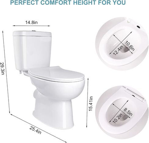 800watt Macerating Toilet Kit, Upflush Toilet with Macerator Pump for Basement, Two Piece Toilet with 4 Water Inlets Sewage Pump, Toilet Bowl, Dual-flush Tank, Soft Closing Toilet Seat in Saudi Arabia